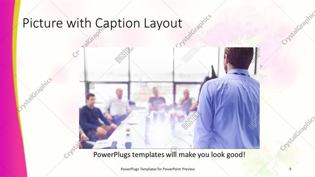 Picture with Caption presentation slide layout