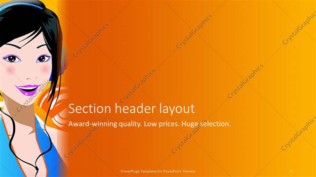 Section Header presentation slide layout