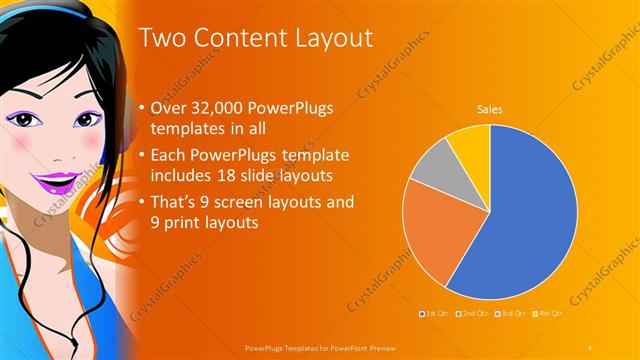 Two Content presentation slide layout