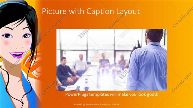 Picture with Caption presentation slide layout