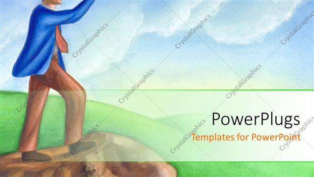  Presentation with telescope - A painting of a man looking through a telescope