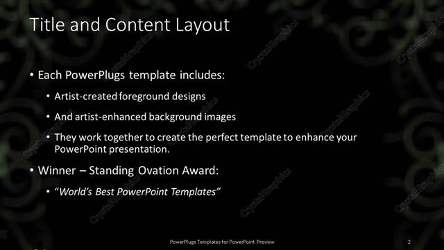Title and Content presentation slide layout