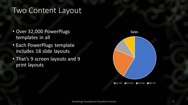 Two Content presentation slide layout
