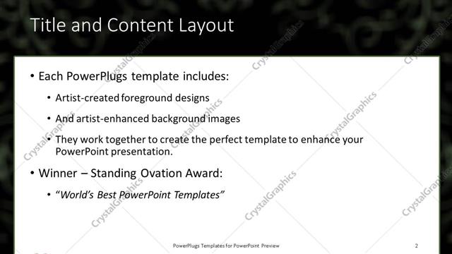 Title and Content presentation slide layout