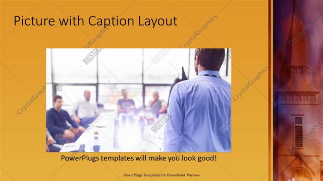 Picture with Caption presentation slide layout