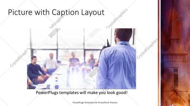 Picture with Caption presentation slide layout