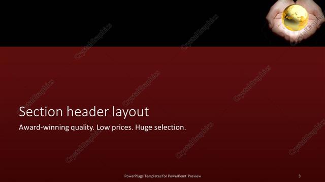 Section Header presentation slide layout
