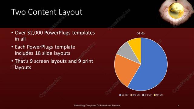Two Content presentation slide layout