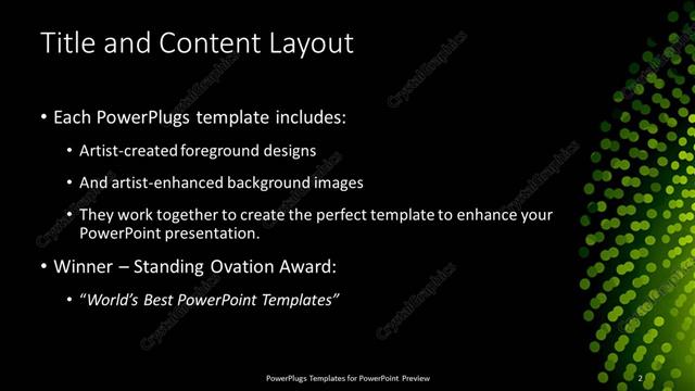 Title and Content presentation slide layout