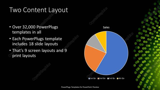 Two Content presentation slide layout