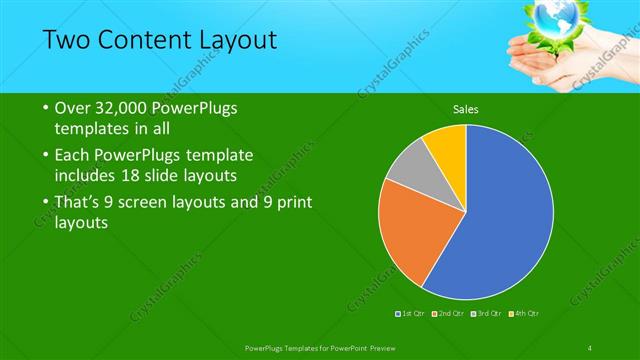 Two Content presentation slide layout