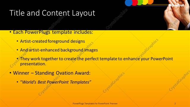 Title and Content presentation slide layout