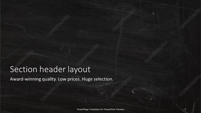 Section Header presentation slide layout
