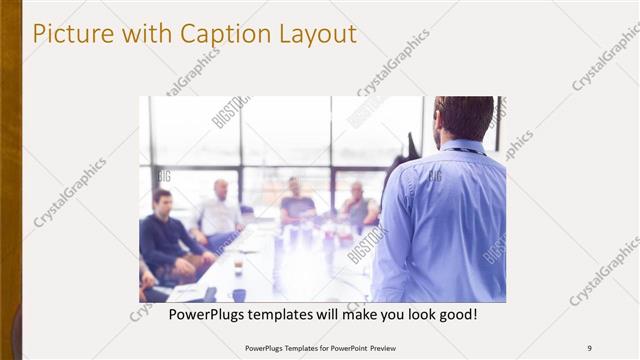 Picture with Caption presentation slide layout