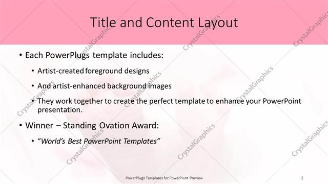 Title and Content presentation slide layout