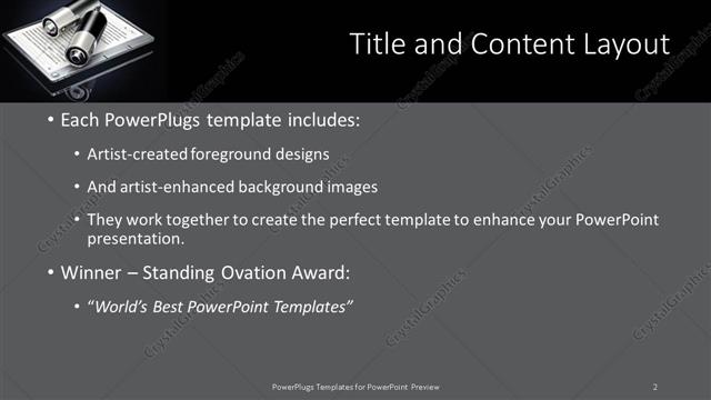 Title and Content presentation slide layout