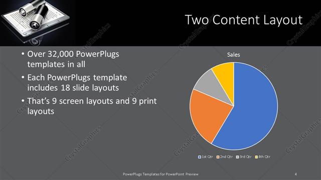 Two Content presentation slide layout