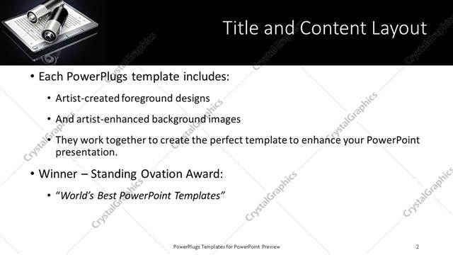 Title and Content presentation slide layout
