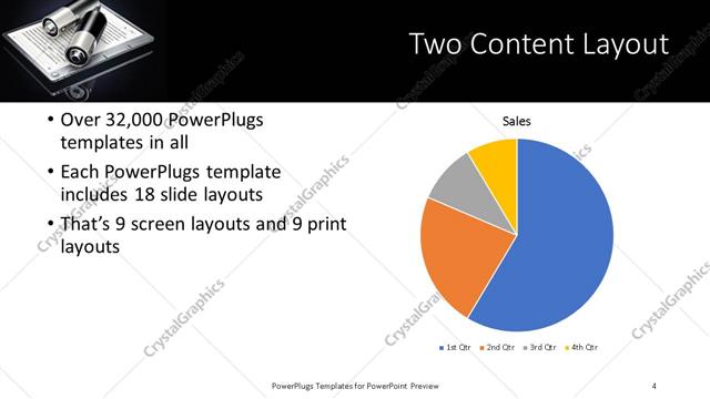 Two Content presentation slide layout