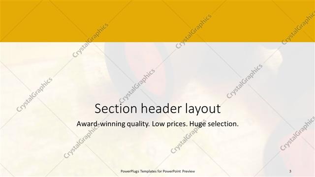 Section Header presentation slide layout