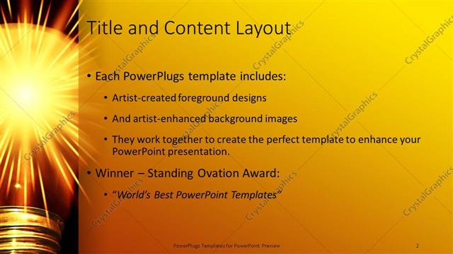 Title and Content presentation slide layout
