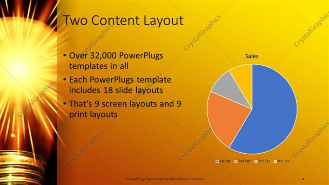 Two Content presentation slide layout