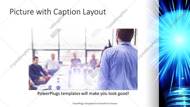 Picture with Caption presentation slide layout