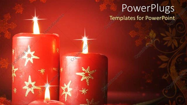  Presentation with candles - A pair of candles burning together