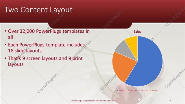 Two Content presentation slide layout