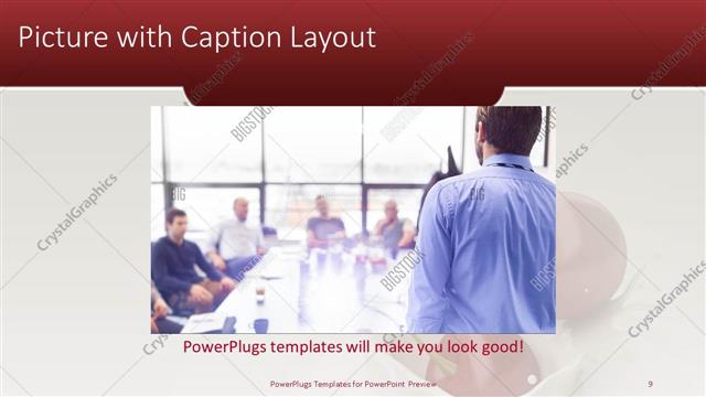 Picture with Caption presentation slide layout