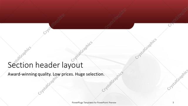 Section Header presentation slide layout
