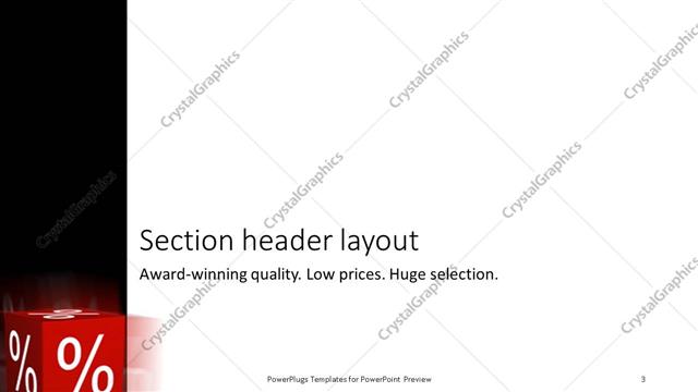 Section Header presentation slide layout