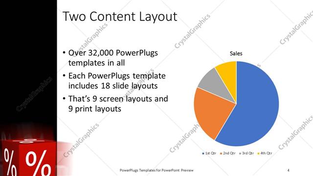 Two Content presentation slide layout