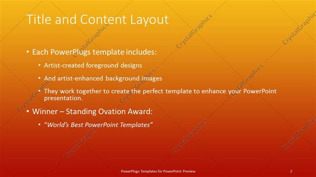 Title and Content presentation slide layout