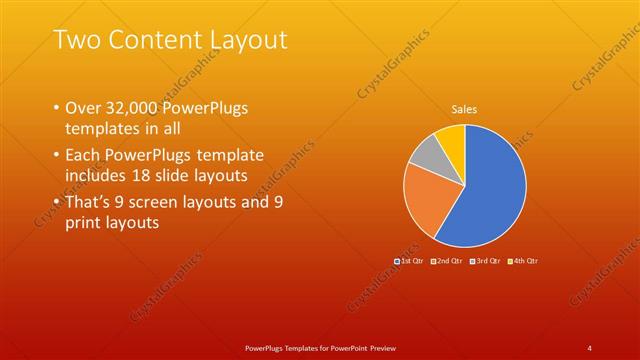 Two Content presentation slide layout
