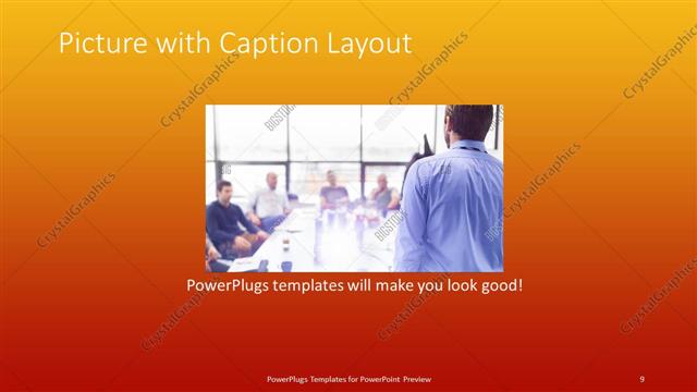 Picture with Caption presentation slide layout