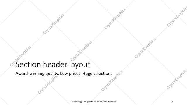 Section Header presentation slide layout