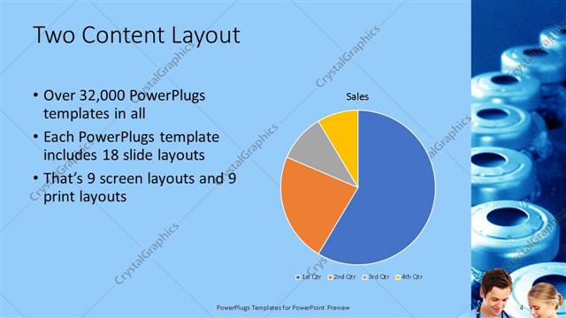 Two Content presentation slide layout