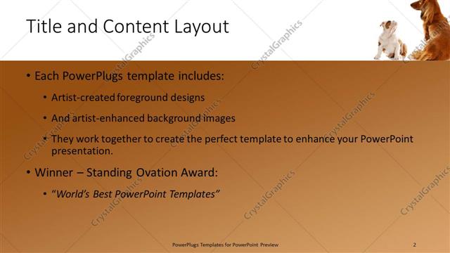 Title and Content presentation slide layout