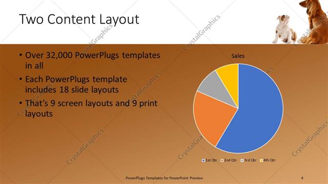 Two Content presentation slide layout