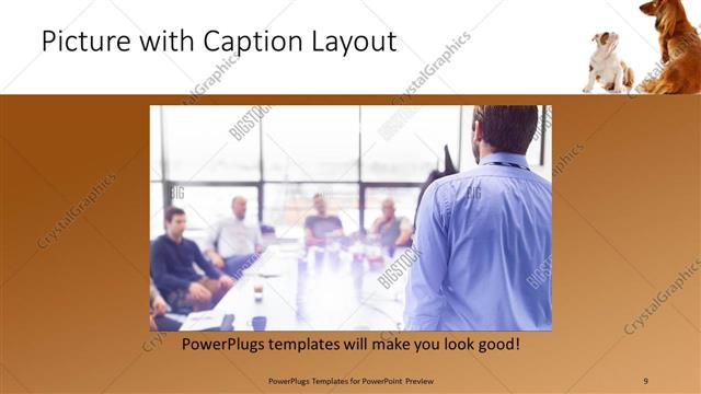 Picture with Caption presentation slide layout