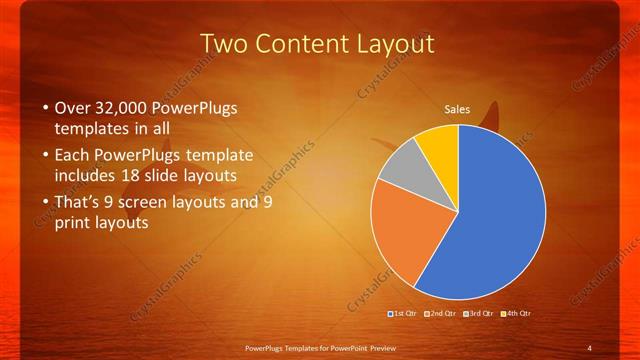 Two Content presentation slide layout