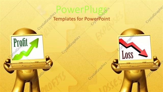  Presentation with profit loss - A pair of figures representing loss and profit