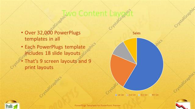 Two Content presentation slide layout