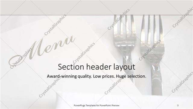 Section Header presentation slide layout
