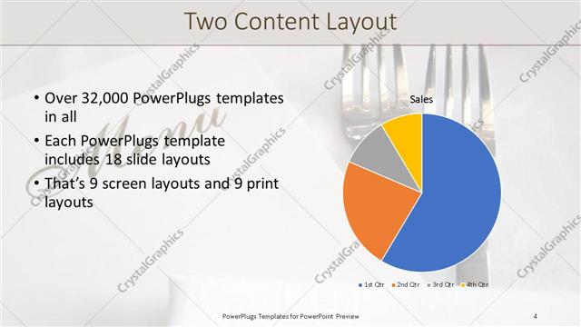 Two Content presentation slide layout