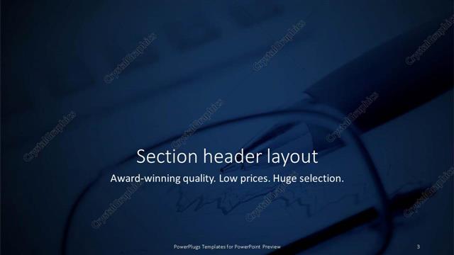 Section Header presentation slide layout