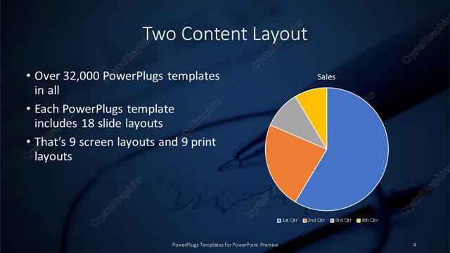 Two Content presentation slide layout