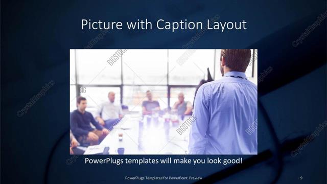 Picture with Caption presentation slide layout