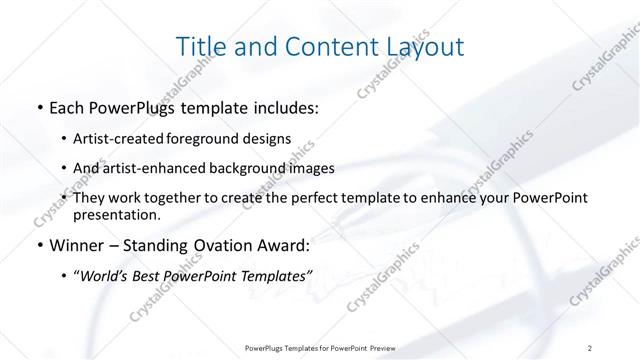 Title and Content presentation slide layout